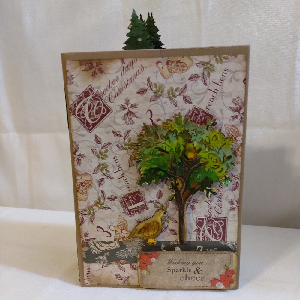 Photo journal/album, Partridge-Christmas theme at Christmas. 8.5 x 6Hand…